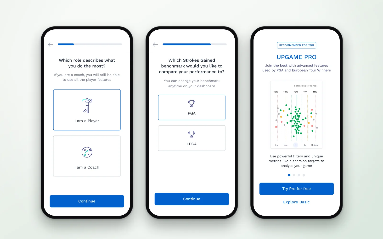 Onboarding that picks the right plan.